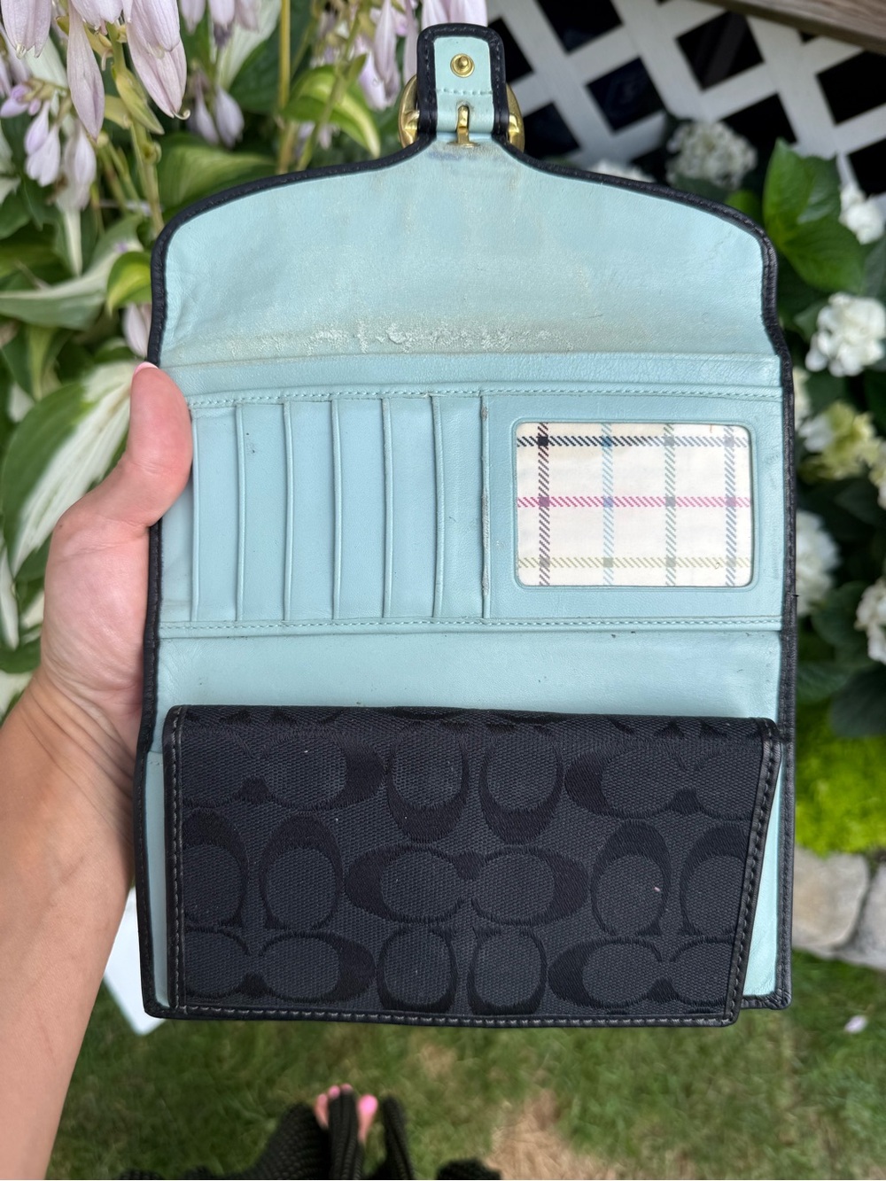 Coach Bleeker Tattersall Signature Y2K Vintage Wallet - Picture 6 of 12